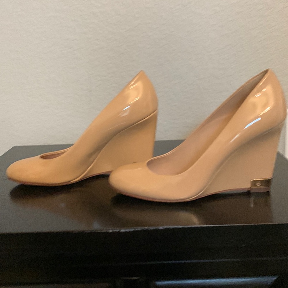 Tory Burch Patent Leather Wedges